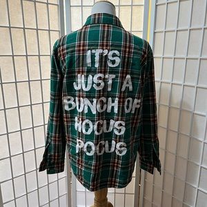Hocus Pocus Cakeworthy Plaid Shirt Halloween SM